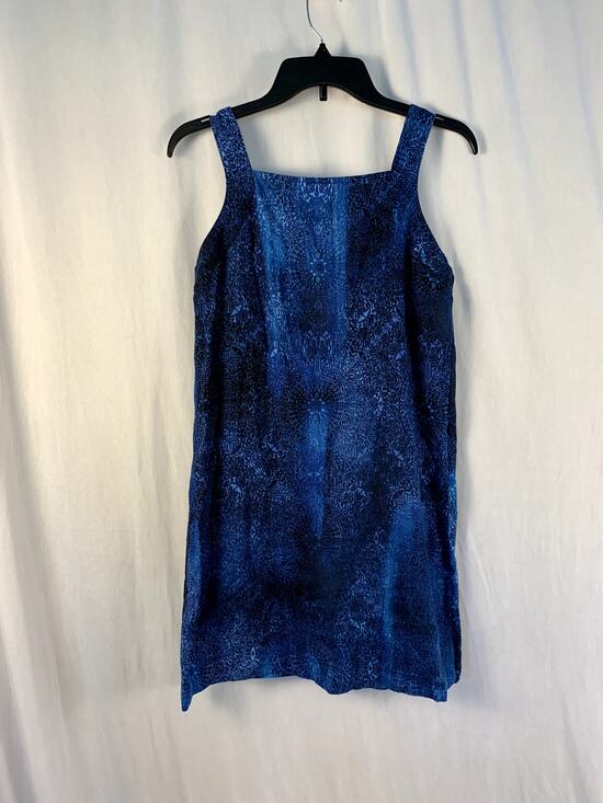 Dkny Dresses & Skirts - DKNY Petite Faded-Print Square-Neck Mini Shift Dress Indigo Blue – Size 6P – NWT